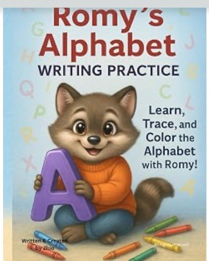 Romy's Alphabet Writing Practice book cover